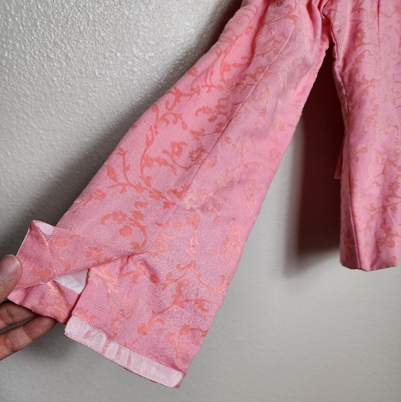 Johnny Was Pink Paisley Jaquard Double Button Collared Blazer Women's Si… - Picture 7 of 11